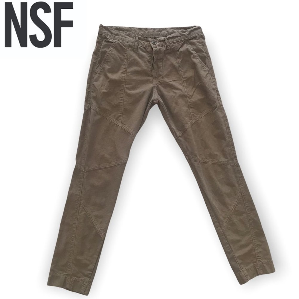 NSF Los Angeles MOTO Khaki BROWN UTILITY Pants 100%